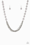 Paparazzi VINTAGE VAULT "Runaway Bridesmaid" Silver Necklace & Earring Set Paparazzi Jewelry