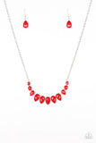 Paparazzi "Maui Majesty" Red Necklace & Earring Set Paparazzi Jewelry