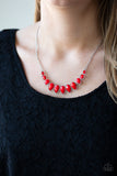 Paparazzi "Maui Majesty" Red Necklace & Earring Set Paparazzi Jewelry