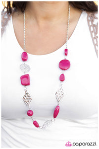 Paparazzi "Let Me Elaborate" Pink Necklace & Earring Set Paparazzi Jewelry