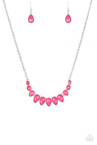Paparazzi VINTAGE VAULT "Maui Majesty" Pink Necklace & Earring Set Paparazzi Jewelry