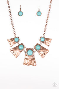 Paparazzi "Cougar" Copper Necklace & Earring Set Paparazzi Jewelry