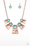 Paparazzi "Cougar" Copper Necklace & Earring Set Paparazzi Jewelry