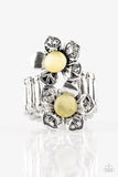 Paparazzi "Magnolia Mansions" Yellow Ring Paparazzi Jewelry