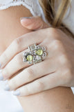 Paparazzi "Magnolia Mansions" Yellow Ring Paparazzi Jewelry
