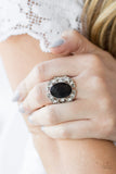 Paparazzi "Queen of Hustle" Black Ring Paparazzi Jewelry