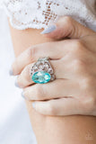 Paparazzi "Queen of Hustle" Blue Ring Paparazzi Jewelry