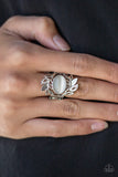 Paparazzi VINTAGE VAULT "Garden Dew" White Ring Paparazzi Jewelry