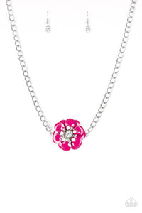 Paparazzi "Hibiscus Hula" Pink Necklace & Earring Set and "Polynesian Princess" Pink Bracelet Paparazzi Jewelry