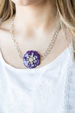 Paparazzi "Hibiscus Hula" Purple Necklace & Earring Set Paparazzi Jewelry