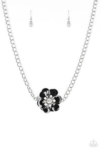 Paparazzi "Hibiscus Hula" Black Necklace & Earring Set Paparazzi Jewelry