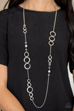 Paparazzi VINTAGE VAULT "The GLOW-est Of The GLOW" Silver Necklace & Earring Set Paparazzi Jewelry