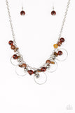 Paparazzi "Mountain Mosaic" Brown Necklace & Earring Set Paparazzi Jewelry