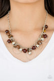 Paparazzi "Mountain Mosaic" Brown Necklace & Earring Set Paparazzi Jewelry