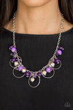 Paparazzi VINTAGE VAULT "Mountain Mosaic" Purple Necklace & Earring Set Paparazzi Jewelry
