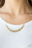 Paparazzi VINTAGE VAULT "Howl At The Moon" Gold Necklace & Earring Set Paparazzi Jewelry