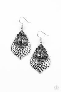 Paparazzi "Royal Rebel" Silver Earrings Paparazzi Jewelry