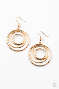 Paparazzi "Very Vertigo" Gold Round Coil Earrings Paparazzi Jewelry