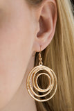 Paparazzi "Very Vertigo" Gold Round Coil Earrings Paparazzi Jewelry