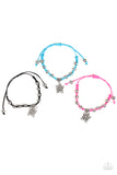 Girls Multi Pull String Butterfly Starlet Shimmer Bracelets Set of 5 Paparazzi Jewelry