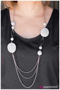 Paparazzi "Smooth Sailing" White Necklace & Earring Set Paparazzi Jewelry