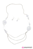 Paparazzi "Smooth Sailing" White Necklace & Earring Set Paparazzi Jewelry