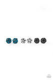 Girl's Starlet Shimmer Silver Multi Disco Ball Stud Set of 5 Post Earrings Paparazzi Jewelry