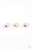 Girl's Starlet Shimmer Set of 5 Multi LOVE Valentine Rings Paparazzi Jewelry