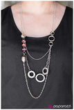 Paparazzi "In A Roundabout Way - Coral" necklace Paparazzi Jewelry