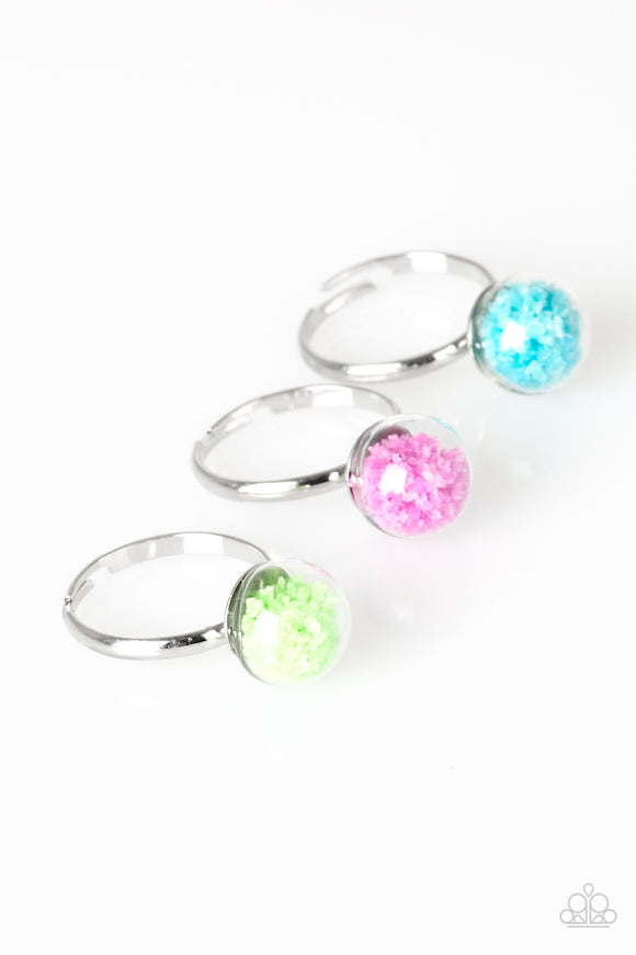 Girls Starlet Shimmer Confetti Ball Multi Color Set of 5 Rings Paparazzi Jewelry