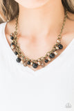 Paparazzi "The GRIT Crowd" Black Necklace & Earring Set Paparazzi Jewelry