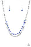 Paparazzi "Block Party Princess" Blue Necklace & Earring Set Paparazzi Jewelry
