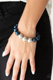 Paparazzi "All Dressed UPTOWN" Blue Bracelet Paparazzi Jewelry