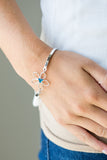 Paparazzi "Hibiscus Hipster" Blue Bracelet Paparazzi Jewelry