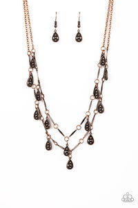 Paparazzi "Galapagos Gypsy" Copper Necklace & Earring Set Paparazzi Jewelry