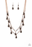 Paparazzi "Galapagos Gypsy" Copper Necklace & Earring Set Paparazzi Jewelry