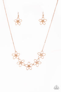 Paparazzi "Hoppin Hibiscus" Copper Necklace & Earring Set Paparazzi Jewelry