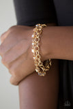 Paparazzi "Life Of The Block Party" Gold Bracelet Paparazzi Jewelry