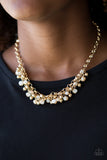 Paparazzi VINTAGE VAULT "Trust Fund Baby" Gold Necklace & Earring Set Paparazzi Jewelry