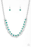 Paparazzi "Block Party Princess" Green Necklace & Earring Set Paparazzi Jewelry