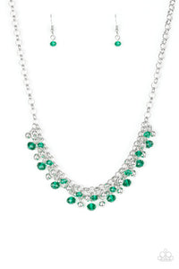 Paparazzi VINTAGE VAULT "Trust Fund Baby" Green Necklace & Earring Set Paparazzi Jewelry