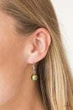 Paparazzi VINTAGE VAULT "Fiercely Fancy" Green Necklace & Earring Set Paparazzi Jewelry