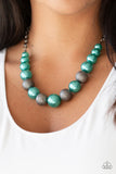 Paparazzi "Color Me CEO" Green Necklace & Earring Set Paparazzi Jewelry