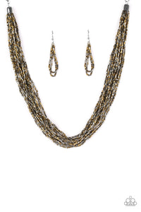 Paparazzi VINTAGE VAULT "The Speed of Starlight" Multi Necklace & Earring Set Paparazzi Jewelry