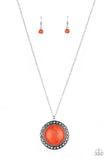 Paparazzi "Run Out of Rodeo" Orange Necklace & Earring Set Paparazzi Jewelry