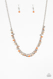 Paparazzi "Sailing The Seven Seas" Orange Necklace & Earring Set Paparazzi Jewelry