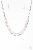 Paparazzi VINTAGE VAULT "Block Party Princess" Pink Necklace & Earring Set Paparazzi Jewelry