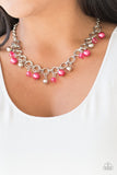 Paparazzi "Fiercely Fancy" Pink Necklace & Earring Set Paparazzi Jewelry