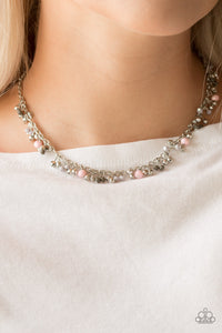Paparazzi VINTAGE VAULT "Sailing The Seven Seas" Pink Necklace & Earring Set Paparazzi Jewelry