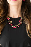 Paparazzi VINTAGE VAULT "The GRIT Crowd" Pink Necklace & Earring Set Paparazzi Jewelry